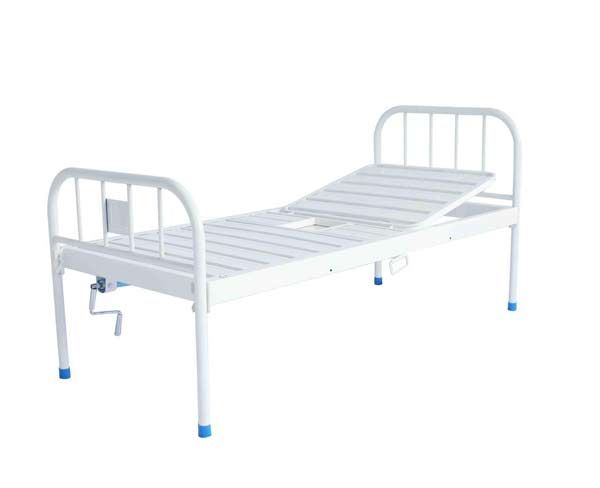 E22A钢制喷塑单摇便孔护理床  (条式床面、便孔）