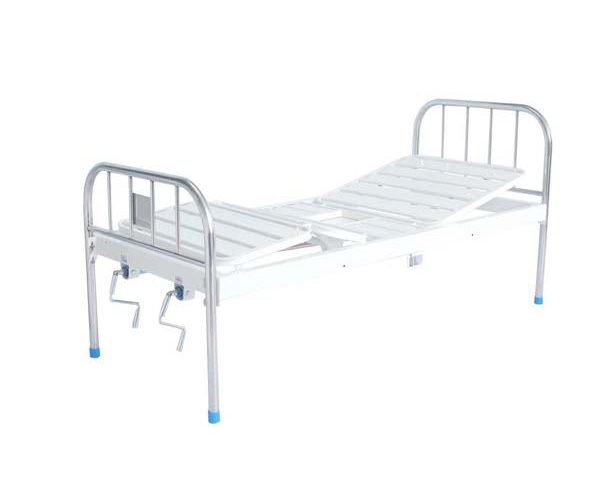 E21不锈钢床头双摇便孔护理床  