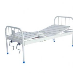 E22钢制喷塑双摇便孔护理床--(条式床面、便孔）